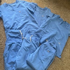 Celi Blue Fig Scrubs - Tops Size XL - Bottoms Size L - $40 for a set or $100 all
